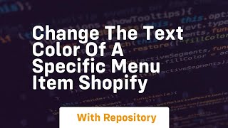 Change the text color of a specific menu item shopify