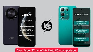 acer super zx vs infinix note 50x 5g - detail comparison - camera battle & more !