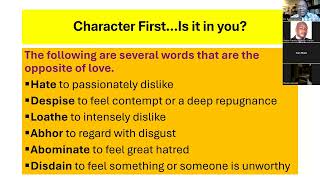 TOPIC: CHARACTER FIRST "IS IT IN YOU?" (PART 10) By Dr. Russell T. Cephas Jr. 25th December 2025