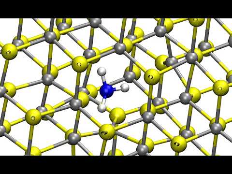 Molecular dynamics of sphalerite ZnS doped by ammonia NH3