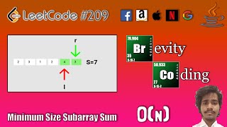 [Java] - Leetcode 209 - Minimum Size Subarray Sum in O(N) Complexity
