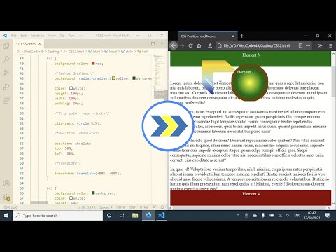 Positioning, Shaping, Rotating and adding Gradients to a webpage using CSS - Coding A Website #3