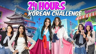 Living & Eating Only *Korean Food* For 24 Hours Challenge 💜