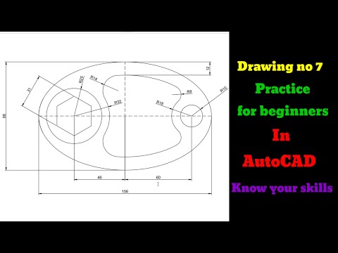 Drawing no 7 practice for beginners in AutoCAD