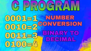 C47.BINARY TO DECIMAL CONVERSION USING C PROGRAM - WHILE LOOP