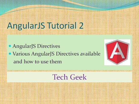 AngularJS Tutorial 2 | Angular Directive