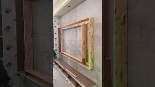 The production process of TV background wall#tools #carpenter #diy #usa #usashorts