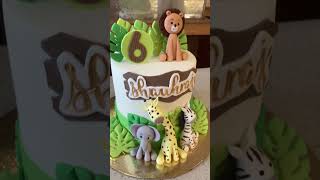 Lion Safari Theme Cake 🦁 | 1st Birthday Special Fondant Cake Design | Trending Cake 2026 #cake