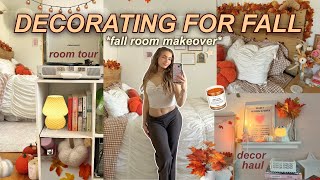 FALL BEDROOM MAKEOVER 🧸 decorating for fall, decor haul, & room tour