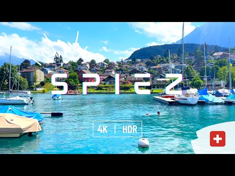 【4K ✧ Spiez】  🇨🇭 Town walk •  ⌜Paradise⌟ of Swiss Lakeside  • 🧚‍♀️