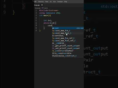 While loop example 🔥 C++