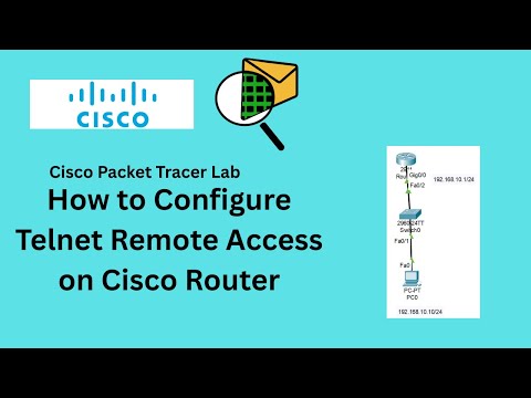 Packet Tracer Lab: How to Configure Telnet Remote Access on Cisco Router  #cisco #ccna #packettracer