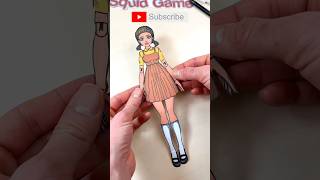 Paper Craft Application with Humanized Doll by Squid Game #squidgame #papercraft #dress #application