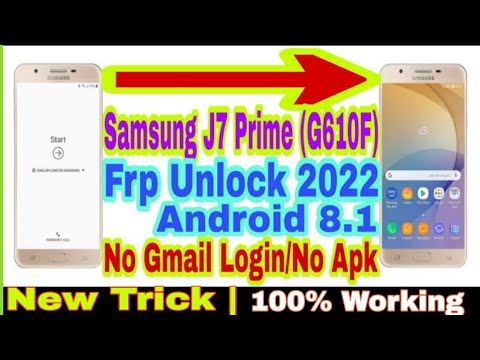 Samsung J7 Prime(G610F)8.1 Frp Bypass Without Pc||New Trick 2022||Bypass Google Account 100% Working
