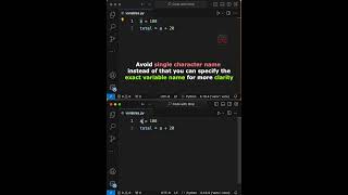 ❌ Stop Using Single Letter Variables! ✅ Name Them Clearly! 🚀