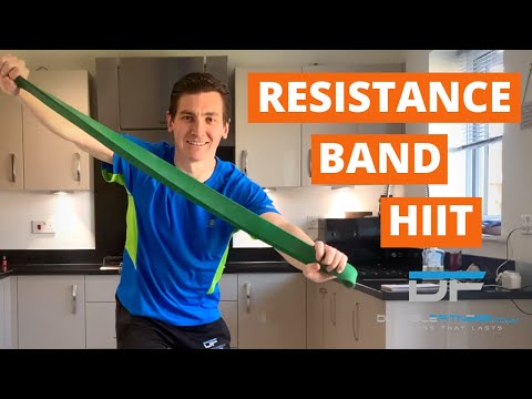 12 MIN RESISTANCE BAND HIIT HOME WORKOUT - Train Your Arms, Chest, Shoulders And Legs (Dan #22)