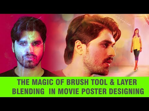 Painting tools in Adobe Photoshop | How to use Brush Tool | Use of brushes in Film Poster Designing
