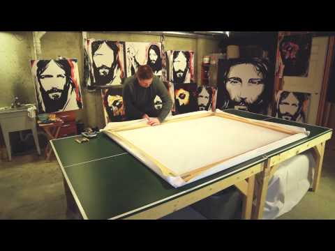 4'6" x 5'6" blank canvas stretching tutorial