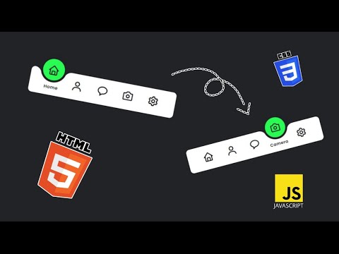 Animated Navigationbar Made With Pure HTML CSS and JavaScript ||#html  #css #javascript #animation