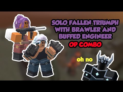 SOLO FALLEN TRIUMPH WITH BRAWLER AND ENGINEER | Tower Defense Simulator | Roblox