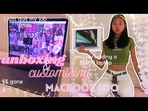 unboxing and customising my 2020 macbook pro! | gabrielle teo