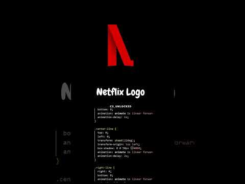 Animated Netflix Logo Using HTML, CSS | Futuristic 3D Design🔥| @cs_unlocked⁩  #shorts #coding #viral
