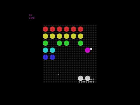 Breakout ontwerpen voor 8x8 pixels op GameZip met Processing