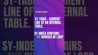 What is sy-index and sy-tabix in SAP ABAP? #abap #sapabap #abapinterviewquestions