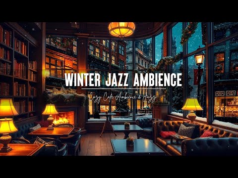 Christmas Ambience with Fireplace Sounds for study & work🦌 Winter Ambience Background Music