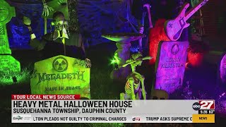 Dauphin County man honors metal legends with Halloween display