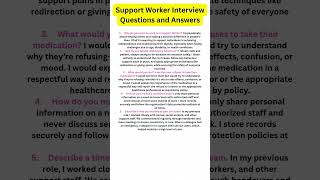 Support Worker Interview Questions and Answers (Pass Your Interview)