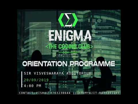 Enigma Orientation 2019 Teaser