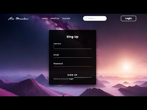 How To Make A Website With Login And Register HTML CSS