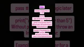 "Python pass Statement 🐍 | Avoid Errors in Empty Blocks & Functions ⚡"