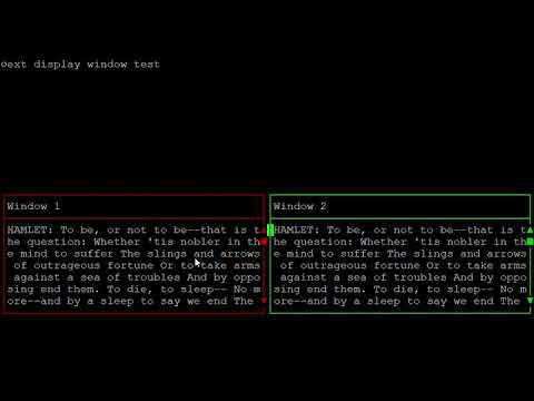 Arduino terminal UI framework demo 2