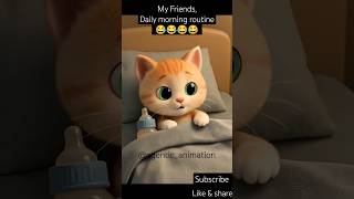 My friends daily morning routine 😂😂😂 #shorts #shortsfeed #usacats #cutecat #catshorts#dudidudidam