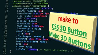CSS 3D Button Make 3D Buttons Using HTML CSS