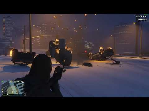 4 Terrorists Shoots up the Streets of North Vinewood then Escape and Rampage with Valkyrie [PLAN B]