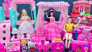 10 Minutes Satisfying with Unboxing Barbie Doll Pink Rock Bed Toys,Swing& Slide Toys Review | ASMR