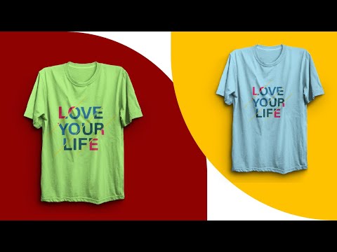 t shirt design | love your life | Adobe Illustrator tutorial