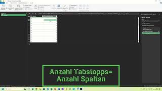 Power Query;Import txt,xls Datei Tabstopps getrennte Spalten;List.Transform();Character.ToNumber()