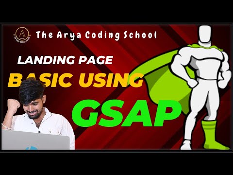 Basic Gsap project / landing page || HTML Tutorial || Arya Coding School || @aryacodingschool
