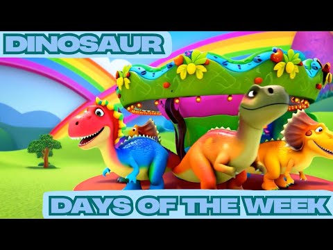 Dinosaur Days of the Week Song | Sing & Dance for Toddlers | Dino Nursery Rhyme Kids | MilkyMooTV