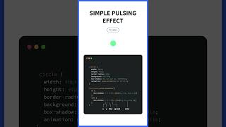 Simple Pulsing CSS Effect #csstutorial #css #html #csseffect #htmltutorial