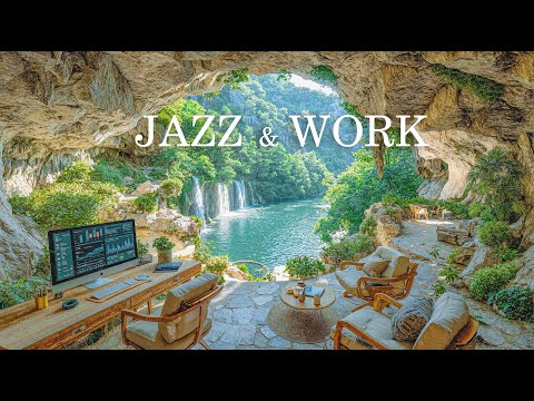 Relaxing Jazz In A Forest | Morning Jazz in Green Space For work & Study, Smooth Jazz