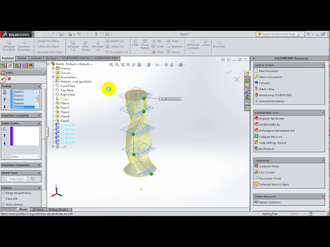 32  SolidWorks 2015 Tutorial 32  Changing work order, more about loft