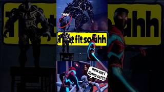Even venom ahh roasting Miles for the fit…💔💀Pt7 #spidermanshorts #milesmorales #marvelsspiderman2