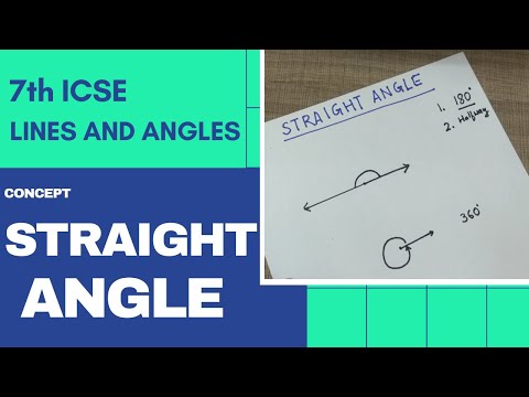 STRAIGHT ANGLE - CHAPTER 17 "LINES AND ANGLES" | 7th STD | ICSE