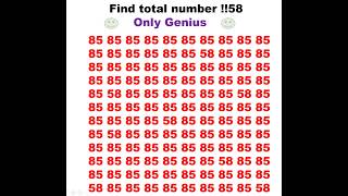 99% Fail.... Genius Find Hidden Number 58