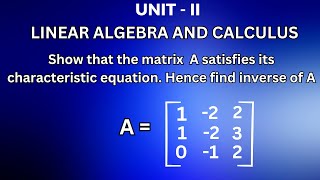 LA&C- PROBLEM – 2 RELATED TO CAYLEY-HAMILTON THEOREM @JayaMathsAcademy #btechmaths #btechmathematics